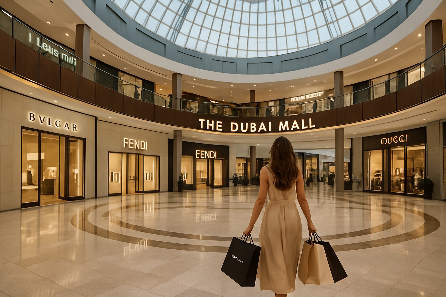 Luxury shopping at The Dubai Mall