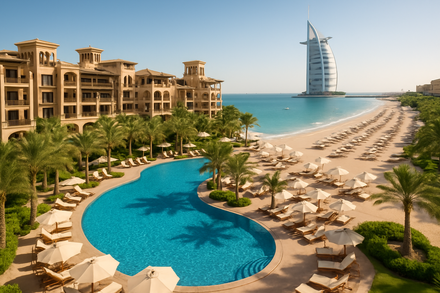 Luxury beach resorts in Dubai